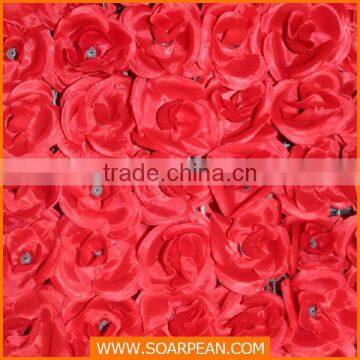 Beautiful Artificial Red Rose Wedding Flower Wall photo-3