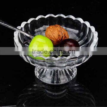 lead-free pudding ice-cream salad footed glass plate