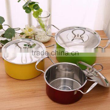 Colorful Cooking Pot Stainless Steel, Cookware Set, Kitchen Ware