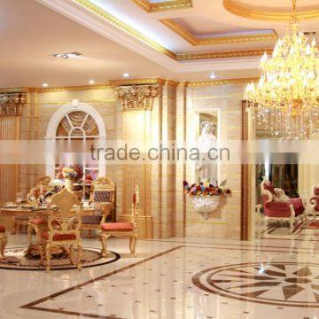 Luxuious Antique Solid Wood Italian Rococo Elegant Gold Color European Style French King Size Bedroom photo-4