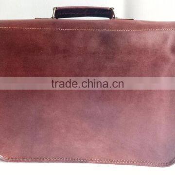 High Quality Stylish Handmade Vintage Leather Briefcase photo-2