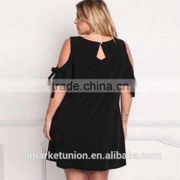 2017 Hot Sale High Quality Strapless Black Dress for Fat Women photo-3