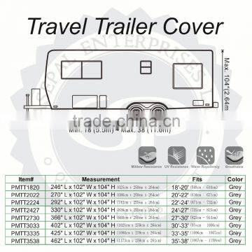 Deluxe 300D Polyester Waterproof Travel Trailer Caravan Motorhome RV Cover photo-2