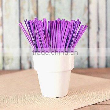 Plastic Coated With Metallic Wire Twist Ties for Plastic Bag Packing photo-2