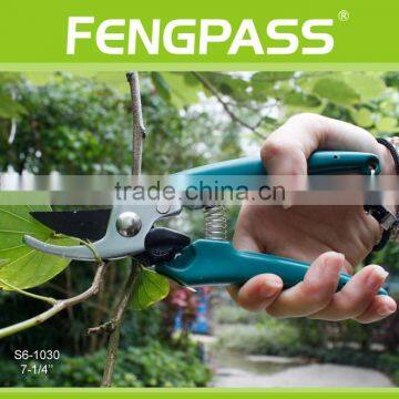 S6-1030 Plastic Handle Black Blade Tree Pruning Garden Scissors photo-5