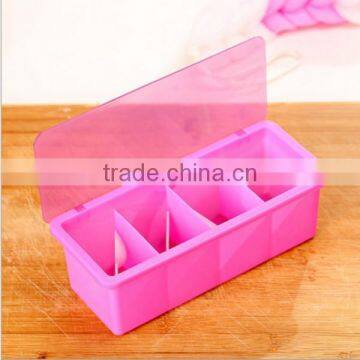 OEM Three Color Food-Grade Home Kitchen Plastic Spice Case Condiment Tank Seasoning Box Supplier In ShenZhen photo-2