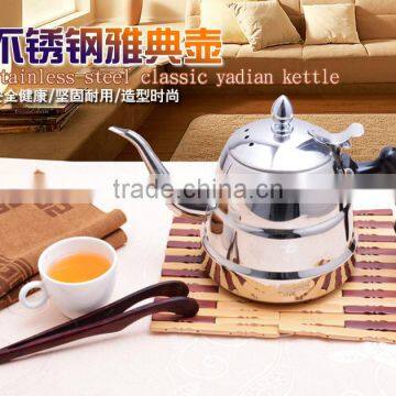 304 Stainless Steel Mirror Polished Cooking Teapot Tea Kettle for Restaurant