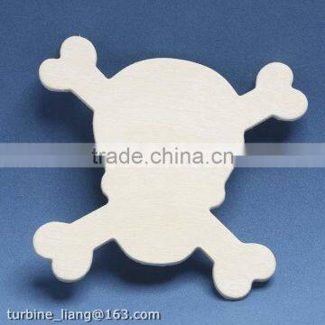 new design wood skull cut decoration