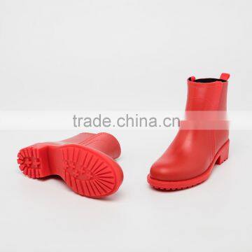 Red Matt Women Rain Boots Low Cut Wellies Rain Shoes New Style Comfortable Girl Boots photo-3