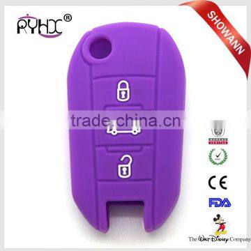 Colored Silicone Key Covers Silicone Key Cases Silicone Car Key Protector for Peugeot 3008 photo-2