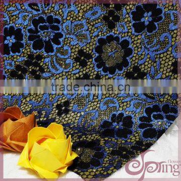 Fashion dress fabric nylon lace fabric bonded lace fabric