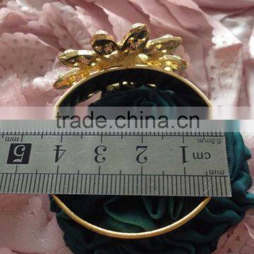 Gold Diamond Big Flower Shape Napkin Ring photo-3