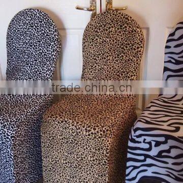 Fashionable Animal Print Leopard Print Spandex Strecth Eextend Chair Cover for Wedding Decoration Party Decoration