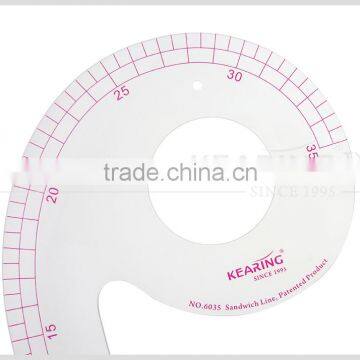 Kearing Fashion Design 1.2mm Thick Sandwich Line Printing 35cm Tailor Curve #6035 photo-3