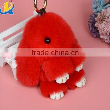 Wholesale Luxury Hot Sale Colorful Mink Fur Novelty Rabbit Keychain photo-4