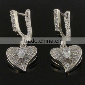 shiny polish CZ earring