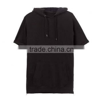 Super Quality Short Sleeve Black Plain Japanese Cotton Hoodies photo-1