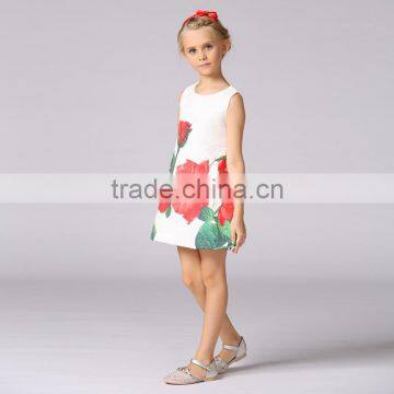 Ready Stock Kids Frock Design Dress One Piece Girls Party Dress Floral Printed Girls Princess Dress L-113 photo-4