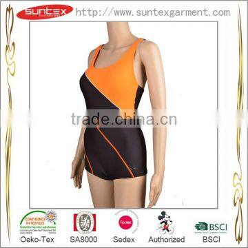 Good elastane OEM Favorites Compare Professional high quality woman one piece swimsuit BIKINI Sedex factory