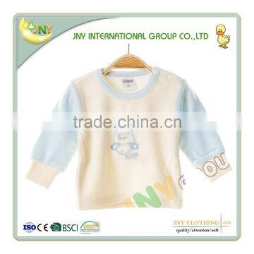2016 Round Collar Long Sleeves Velour Baby Shirt photo-2