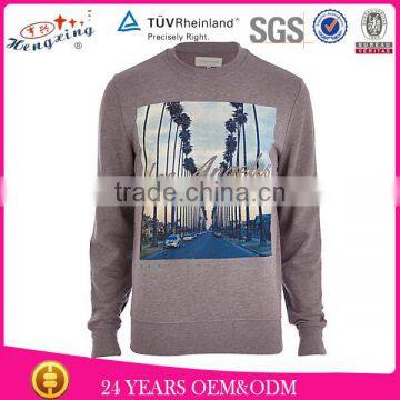 Grey Men 100% Cotton Hoodie Custom Print