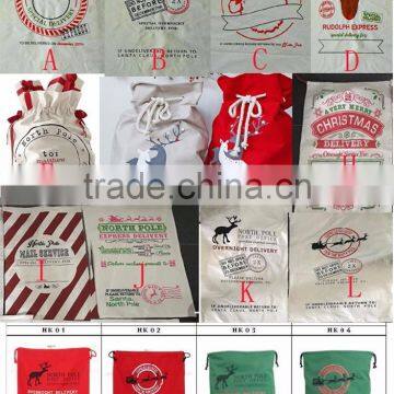 Wholesale Christmas Canvas Santa Sack With Red Drawstring photo-6