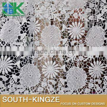 2016 FASHION Lace Fabric White milk silk flower leaves senior apparel fabrics bilateral positioning s 130cm wide 2016 FASHION40