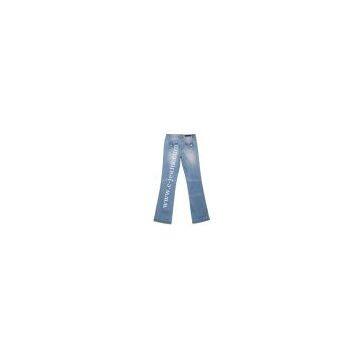 Blue Colour Fashion Design for 2014 Lady Jeans Wholesale Price photo-2