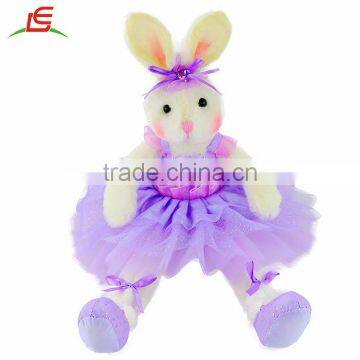 15-Inch Purple Original Adorable Plush Ballerina Bunny Stuffed Animal Rabbit Doll