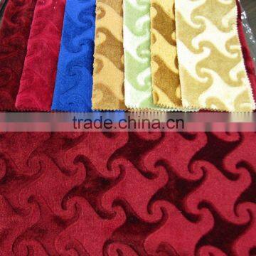 100% Polyester Warp knitted Velvet Fabric-For Sofa, Curtain Upholstery Fabric