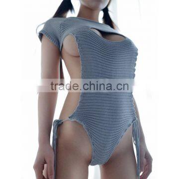 B33770A Japan girls ultra sexy sleeveless kint wear bodysuit