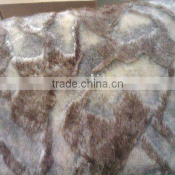 Jacquard fake fur fabric