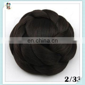 Natural Black Dome Scrunchy Bun Clip Synthetic Hair Pieces HPC-1183