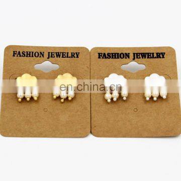 Beaded Clouds and Raindrops Earring Stub Earring photo-3