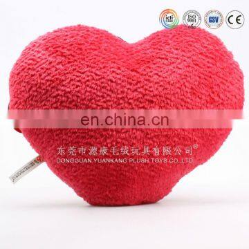 Plush and Stuffed Peach Heart Pillow for Valentine's Day