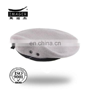 White Pure Customized Well-made Wool Hat