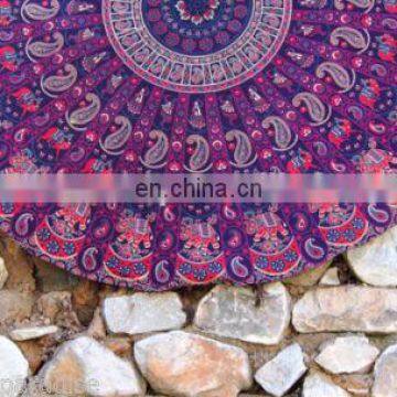 Indian Cotton Mandala Round Beach Throw Beach Towel Tapestry