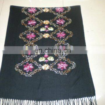 four rhombus embroider scarf 170*68cm lady's scarf woman shawl