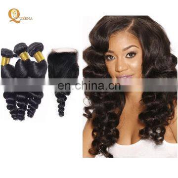 Dropshipping Raw Virgin Indian Hair Curly Cheap Loose Wave Indian Remy Hair