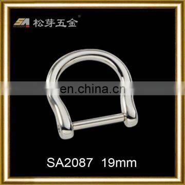 Strong elastic gold and silver D ring bag buckle