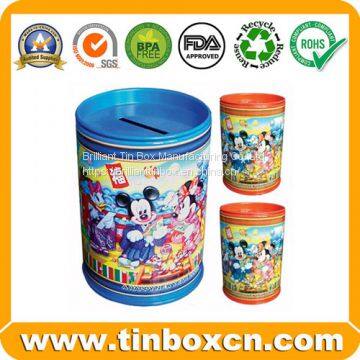 Metal Tin Coin Bank With Lock Saving Money Box for Gift photo-5