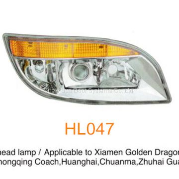 Crystal bus head lamp,applicable to Golden Dragon,Yaxing Benz,Chongqing coach,Huanghai,Chuanma,Zhuhai Guangtong(HL047)