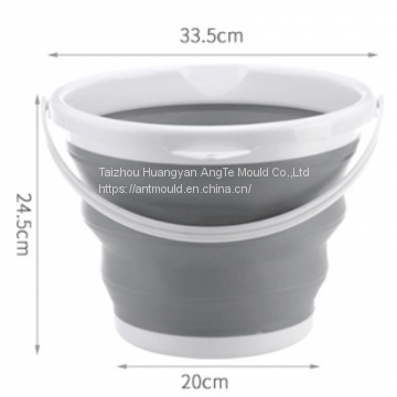 Plastic Folding Bucket Mould Portable Outdoor Folding Water Car Washing Mould Plastic Injection Mould photo-5