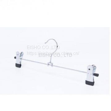 Metal Hanger for Pants Hot Sale Steel Wire Pants Hanger With Clips