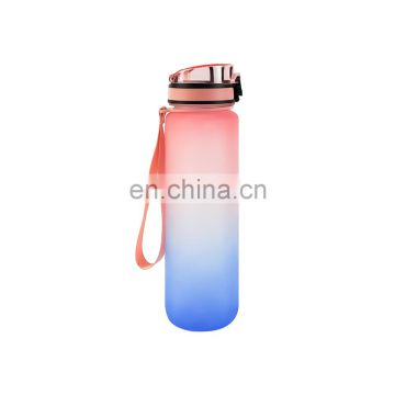 Harbour 2021promotional logo plastic sports button straw water bottles portable gym