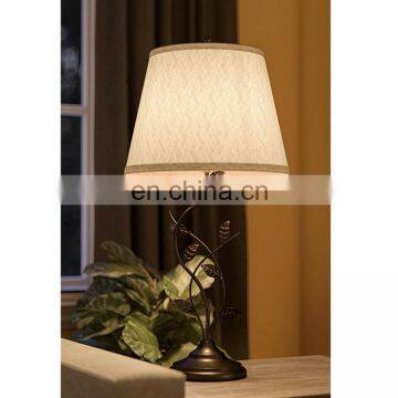 Italy Modern Custom Home Decor Hotel Restaurant Office Cheap Leaf Shape Iron Base Antique Nightstand Lamps photo-5