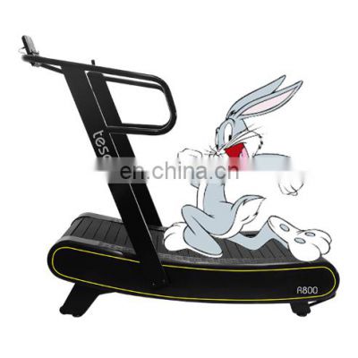 Curved treadmill & air runner mechanical treadmill energy saving running machine for commercial usefitness equipment gym