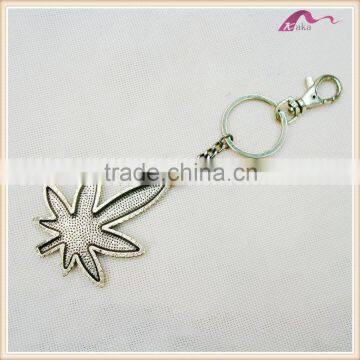 Personalized Cheap Metal Custom Leaf Keychain photo-2