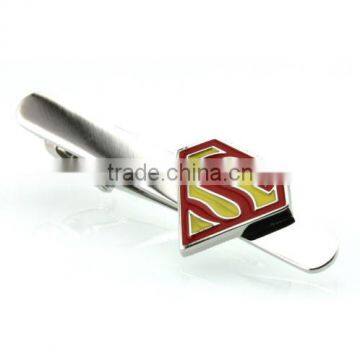 Promotional Gift Men's Tie Clasp Red Yellow Silver Tie Bar Tie Clip 59mm