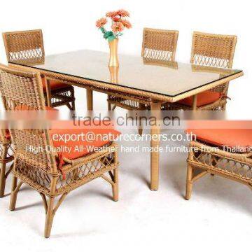 synthetic rattan dining set